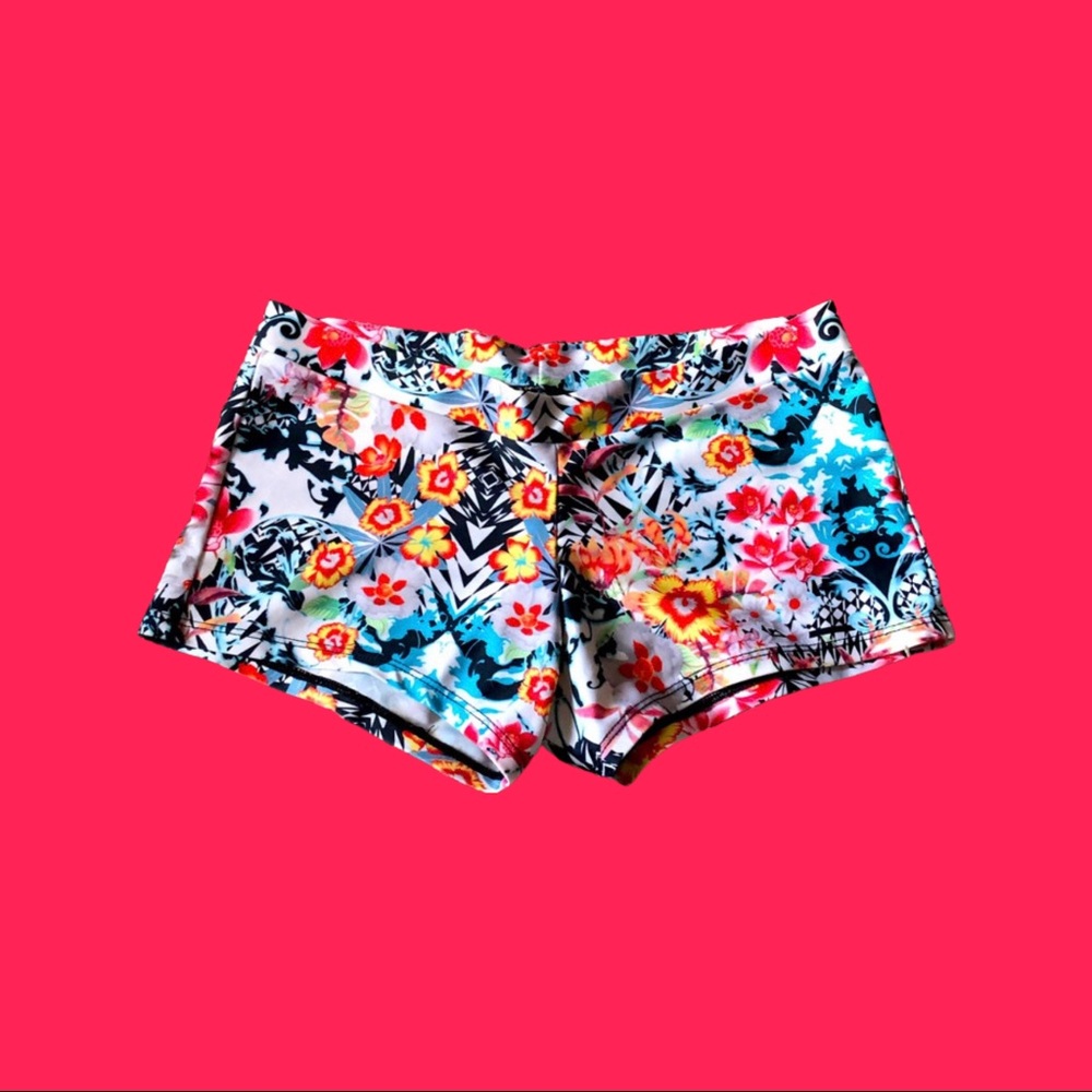 Funky Geometric & Floral Athletic/Yoga Shorts